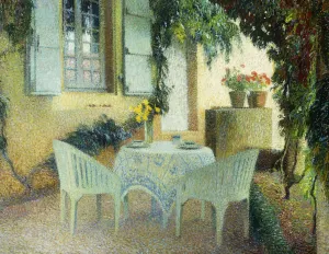 Terrasse du Manoir a Marquayrol, (oil on canvas) Terrasse du Manoir a Marquayrol, (oil on canvas)