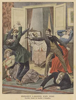 Terrible family drama at Versailles (colour litho) Terrible family drama at Versailles (colour litho)