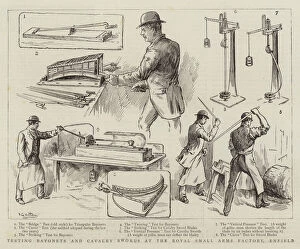 Testing Bayonets and Cavalry Swords at the Royal Small Arms Factory, Enfield (engraving)