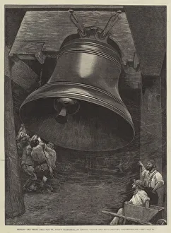 Testing the Great Bell for St Paul's Cathedral, at Messers Taylor and Son' Testing the Great Bell for St Paul's Cathedral, at Messers Taylor and Son'