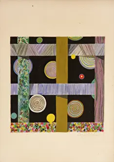 Textile design with spirals, (gouache on paper) Textile design with spirals, (gouache on paper)