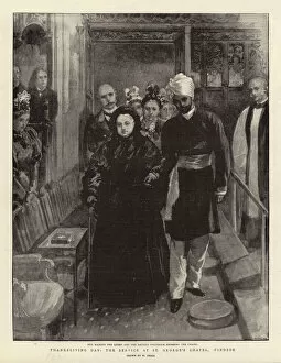 William (after) Small Gallery: Thanksgiving Day, the Service at St Georges Chapel, Windsor (litho)