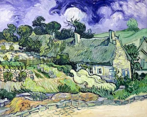 Thatched cottages at Cordeville, Auvers-sur-Oise, 1890 (oil on canvas) Thatched cottages at Cordeville, Auvers-sur-Oise, 1890 (oil on canvas)