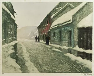 Thaw (hand-coloured etching)