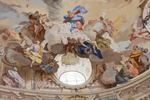 Barocco Gallery: Detail of 'The Assumption of Mary', 1745-48 (fresco)