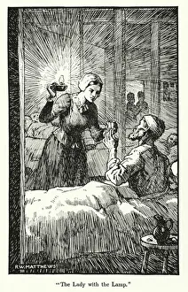Crimean War Gallery: 'The Lady with the Lamp'(litho)