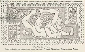 'The Terrible Three From an Indian rock-engraving found on Hawks'-Head Mountain