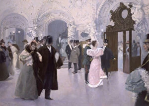 Theater-Vestibul (The Vestibule of the Theatre), 1895 (watercolour)
