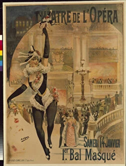 Theatre de l'Opera / Samedi 14 Janvier / 1er Bal Masque, 1890 (lithography)