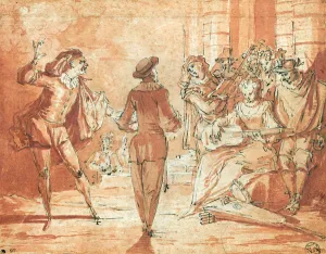 Theatrical Scene (pen & ink and sanguine on paper) Theatrical Scene (pen & ink and sanguine on paper)