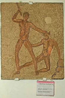 Archaeological Site of Cyrene Collection: Theseus and the Minotaur, from the House of Jacob Magnus (mosaic)