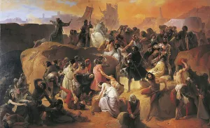 The Thirst Suffered by the First Crusaders in Jerusalem, by Francesco Hayez, detail The Thirst Suffered by the First Crusaders in Jerusalem, by Francesco Hayez, detail