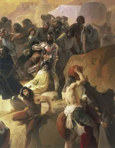 The Thirst Suffered by the First Crusaders in Jerusalem, by Francesco Hayez, detail The Thirst Suffered by the First Crusaders in Jerusalem, by Francesco Hayez, detail