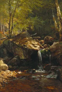 Thompson Cascade, White Mountains (oil on paper) Thompson Cascade, White Mountains (oil on paper)