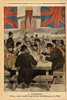 Five hundred thousand poor invited to a banquet by King Edward VII (1841-1910)