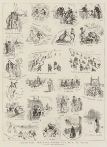 Sea Travel Gallery: Thumb-Nail Sketches round the Isle of Wight (engraving)