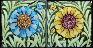 Tiles with Persian style floral design (ceramic) Tiles with Persian style floral design (ceramic)