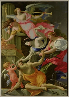 Defeated Gallery: Time Vanquished by Love, Venus and Hope, c.1645-46 (oil on canvas)