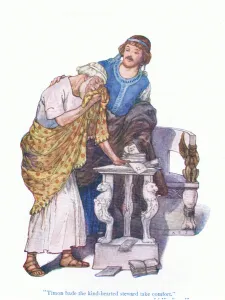 Timon bade the kind hearted steward take comfort (Timon of Athens) Timon bade the kind hearted steward take comfort (Timon of Athens)