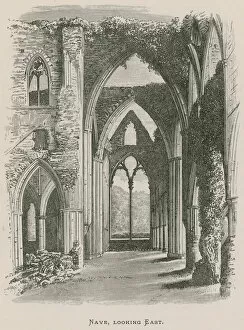 Tintern Abbey, Nave, looking East (engraving)