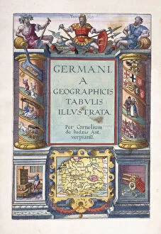 Artist Flemish Gallery: Title page to part 2, Germania geographicus tabulis illustrata