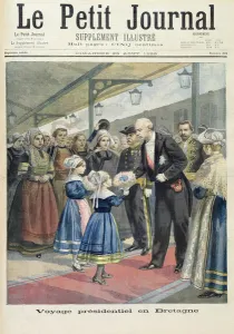 Title page depicting the presidential trip of Felix Faure to Britain, illustration Title page depicting the presidential trip of Felix Faure to Britain, illustration