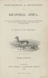 Title page of Du Chaillu's Explorations and Adventures in Equatorial Africa Title page of Du Chaillu's Explorations and Adventures in Equatorial Africa