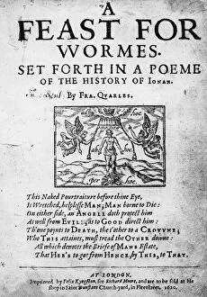 Images Dated 25th February 2011: Title page to A Feast for Worms, set forth in a Poem of the History of Jonah'