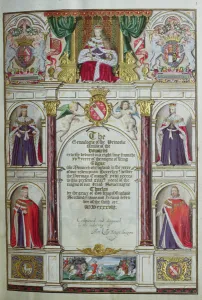 Titlepage of the Genealogie of the Princelie Familie of The Howards, 1638 (ink Titlepage of the Genealogie of the Princelie Familie of The Howards, 1638 (ink