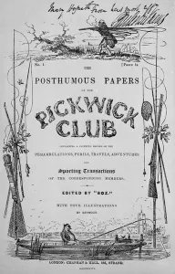 Titlepage for The Posthumous Papers of the Pickwick Club by Charles Dickens Titlepage for The Posthumous Papers of the Pickwick Club by Charles Dickens