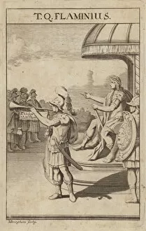 Titus Quinctius Flaminimus, Roman general (engraving)