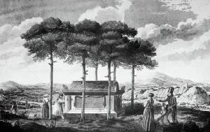 Graves Gallery: Tomb of General Marceau (engraving)
