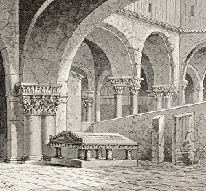 Tomb of Godfrey de Bouillon in the Church of the Holy Sepulchre, Jerusalem, c.1880 Tomb of Godfrey de Bouillon in the Church of the Holy Sepulchre, Jerusalem, c.1880