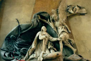 Tomb of Jean Baptiste Joseph Languet de Gergy (1675-1750) 1757 (marble & wood Tomb of Jean Baptiste Joseph Languet de Gergy (1675-1750) 1757 (marble & wood