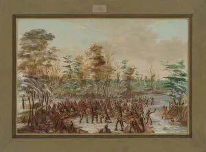 De Tonty Suing for Peace in the Iroquois Village in January 1680, 1847-48 (oil on canvas) De Tonty Suing for Peace in the Iroquois Village in January 1680, 1847-48 (oil on canvas)