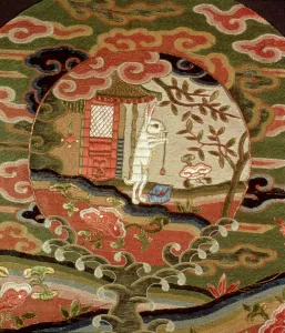 The Tortoise and the Hare, Edo Period (1600-1868) (silk embroidery) (detail) The Tortoise and the Hare, Edo Period (1600-1868) (silk embroidery) (detail)