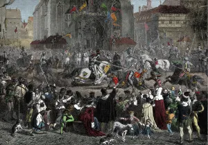 Tournament Gallery: A Tournament in the Middle Ages - A Tournament of Knights in the Middle Ages - 1882