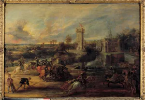 A tournament near the pits of Steen Castle (Middle Ages) A tournament near the pits of Steen Castle (Middle Ages)