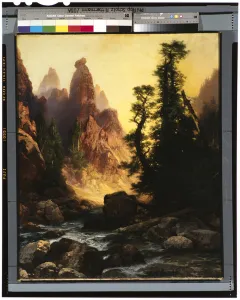 Below the Towers of Tower Falls, Yellowstone Park, 1909 (oil on canvas) Below the Towers of Tower Falls, Yellowstone Park, 1909 (oil on canvas)