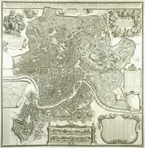 Town Plan of Rome, 1730 (etching and engraving) Town Plan of Rome, 1730 (etching and engraving)