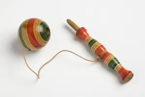 Toy (turned and painted wood with painted string) Toy (turned and painted wood with painted string)