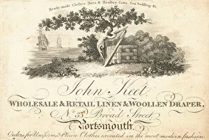 Trade card, John Keet (engraving)