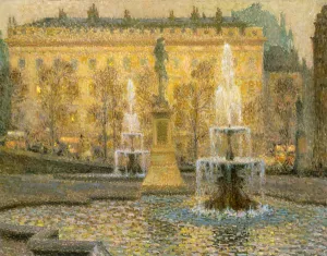 Trafalgar Square, London, 1908 (oil on canvas) Trafalgar Square, London, 1908 (oil on canvas)