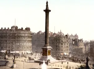 Trafalgar Square, London (hand-coloured photo) Trafalgar Square, London (hand-coloured photo)