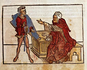 Transaction between a Jew and a loan shark Page taken from the travel book '" Transaction between a Jew and a loan shark Page taken from the travel book '"