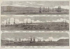 Crimean War Gallery: The Transport Fleet embarking the Troops, at Varna (engraving)