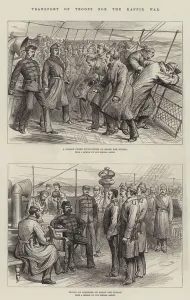 Troopships Gallery: Transport of Troops for the Kaffir War (engraving)