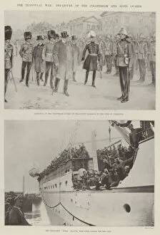 Wellington Barracks Gallery: The Transvaal War, Departure of the Coldstream and Scots Guards (b / w photo)