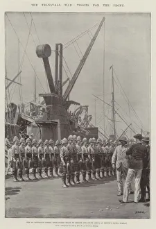 Troopships Gallery: The Transvaal War, Troops for the Front (litho)