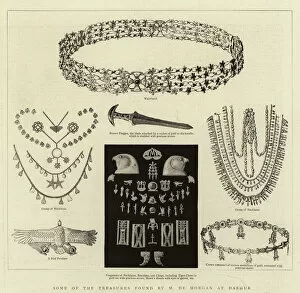 Some of the Treasures found by M de Morgan at Dashur (litho)